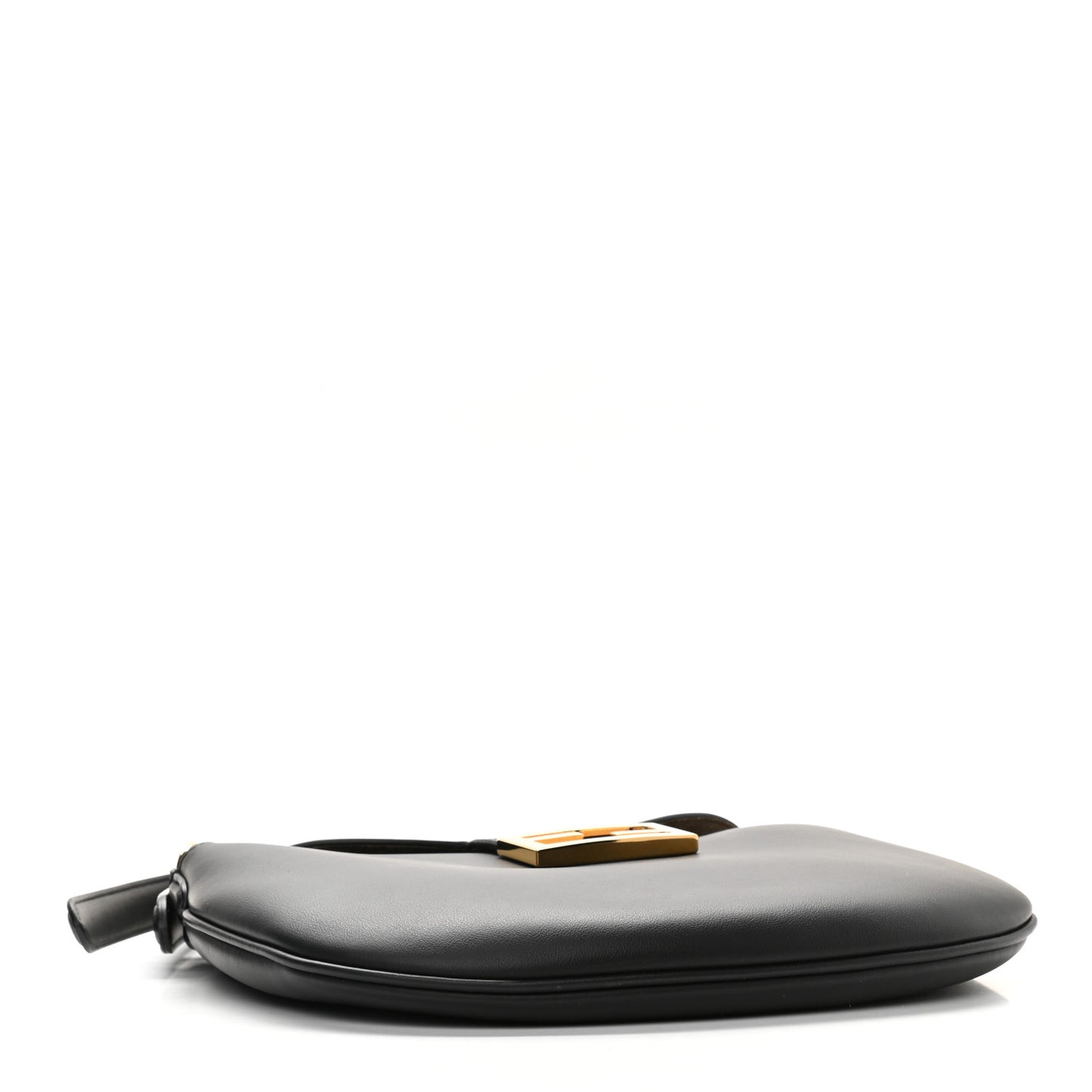 Vitello Grace Suede Small Croissant Hobo Black