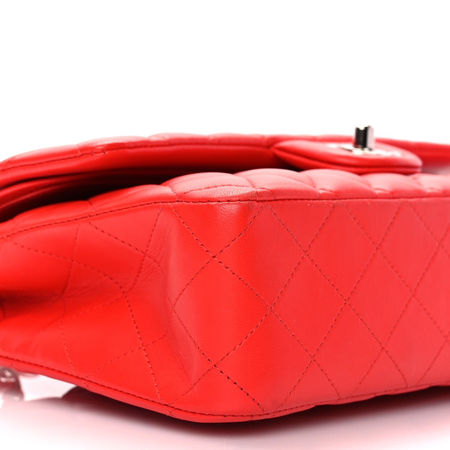 Chanel Lambskin Quilted Medium Double Flap Red 7 of 8