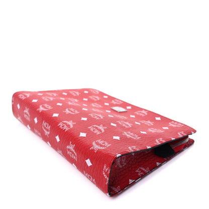 MCM Visetos Medium Zip Pouch Red 8 of 8