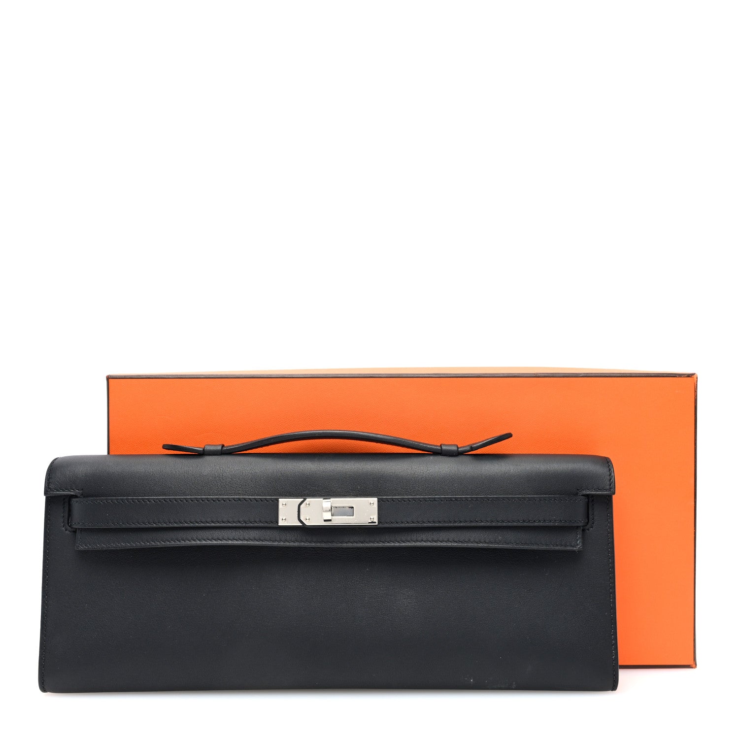 Hermes Swift Kelly Cut Clutch Pochette Black 13 of 13