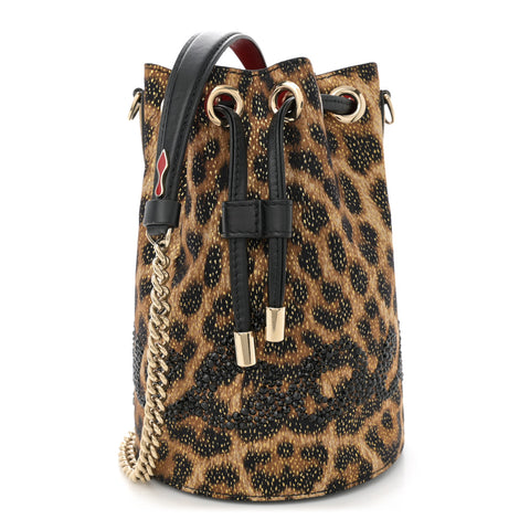 Leopard Print Marie Jane Bucket Brown