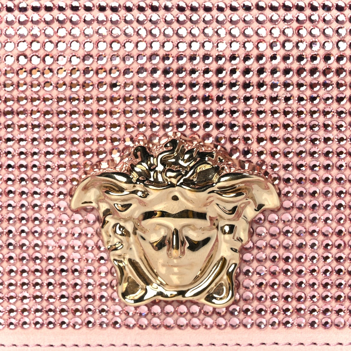 Vitello Crystal Palazzo Evening Bag Pink