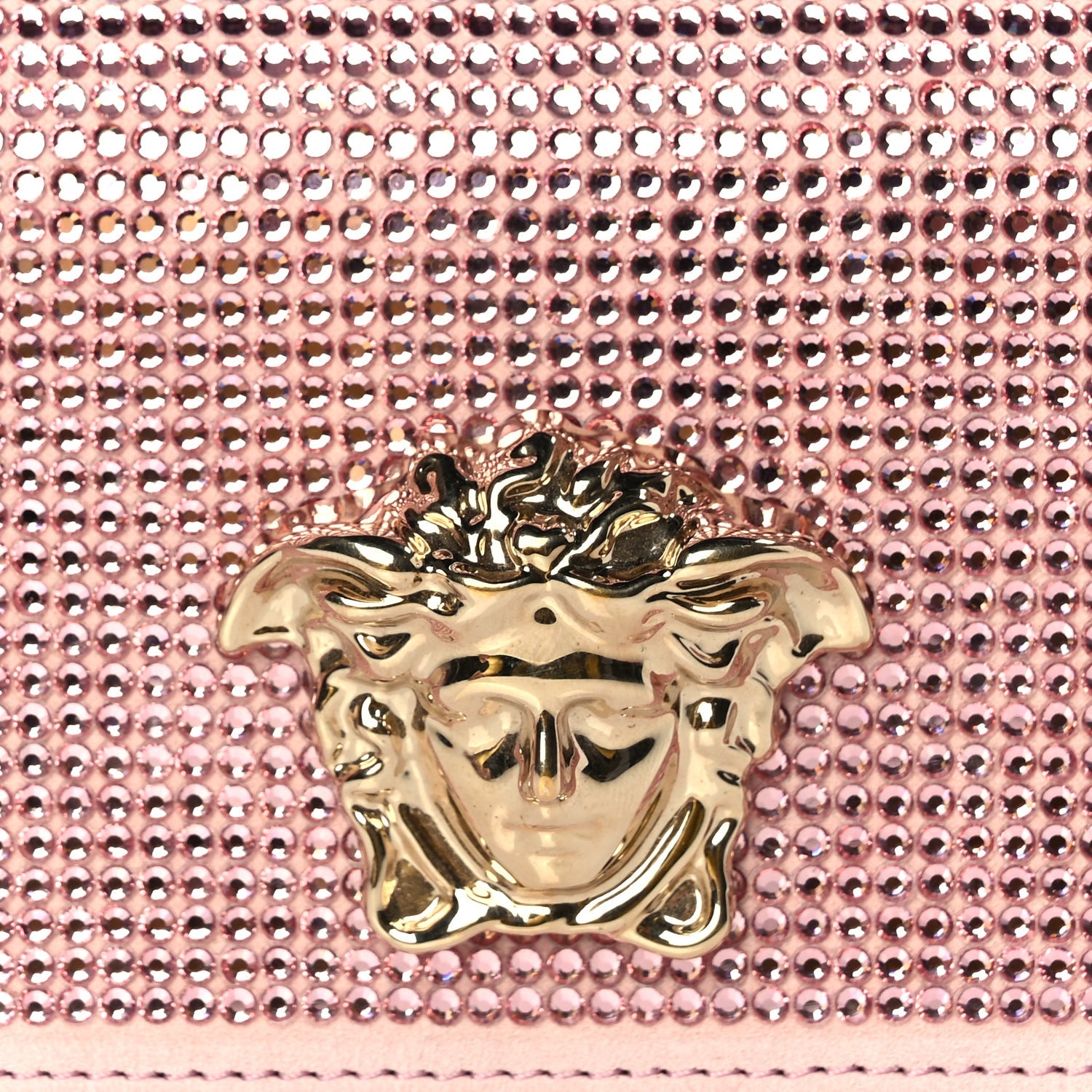 Versace Vitello Crystal Palazzo Evening Bag Pink 6 of 8