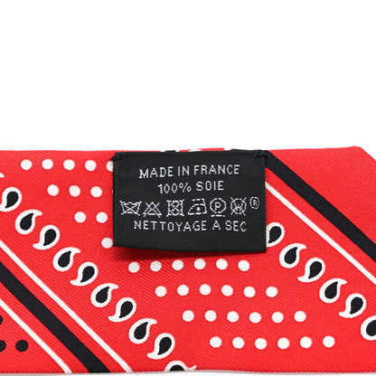 Hermes Silk Les Zebres Twilly Rouge Black White 4 of 4