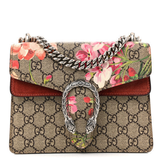 Gucci GG Supreme Monogram Blooms Mini Dionysus Shoulder Bag Beige Multicolor Dry Rose 1 of 2