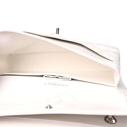 Chanel Caviar Quilted Medium Double Flap White 5 of 15