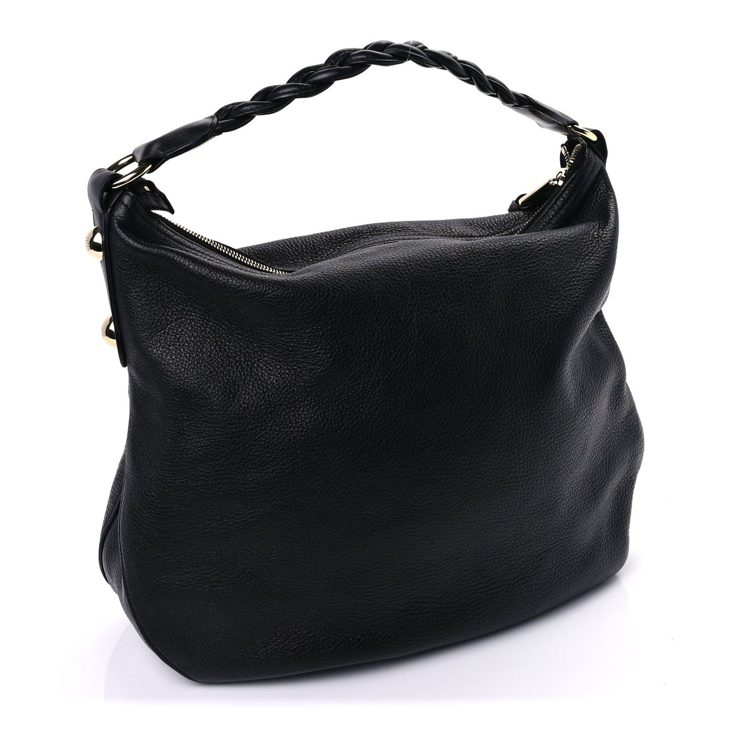Soft Spongy Calfskin Large Daria Hobo Black