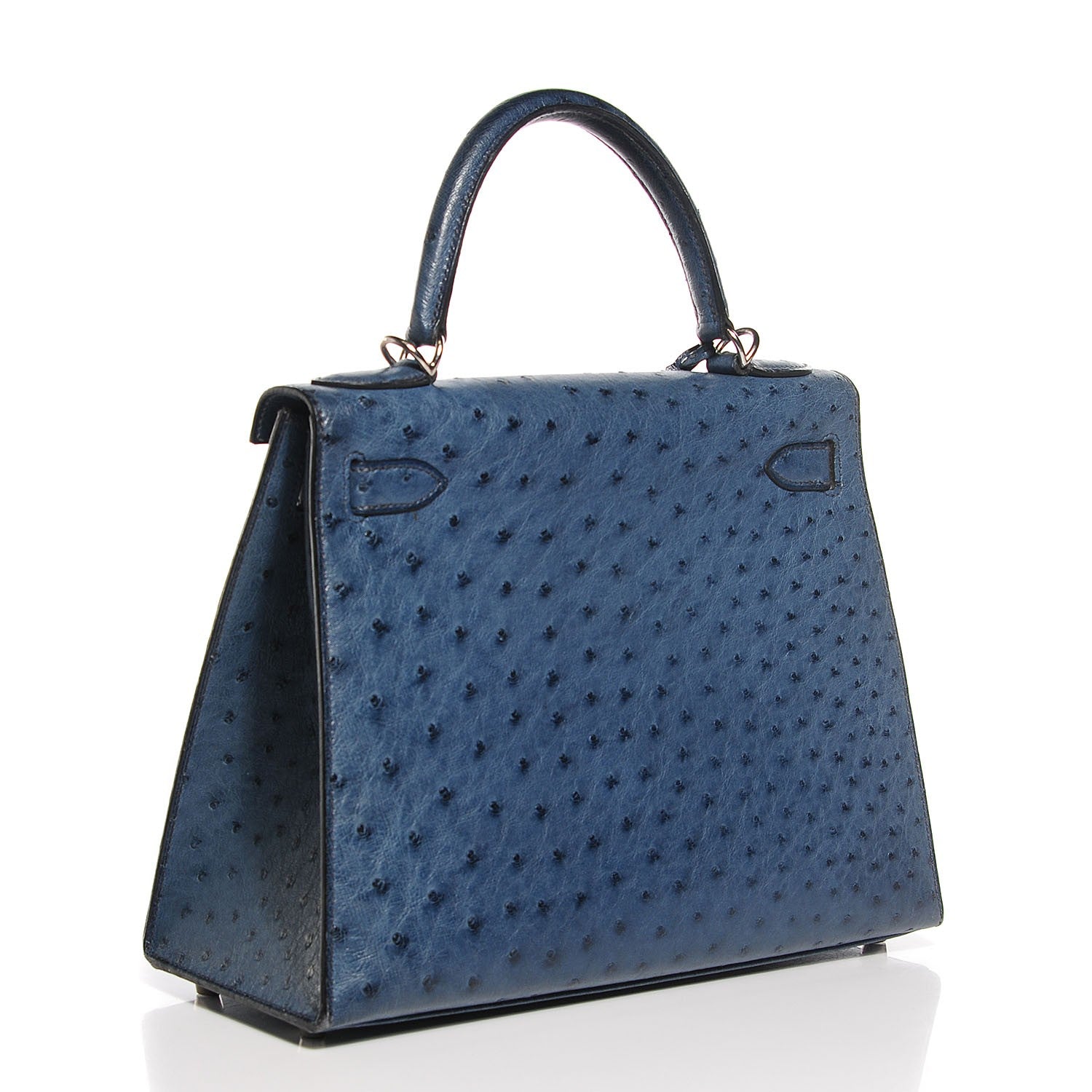 Hermes Ostrich Kelly Sellier 28 Bleu Roi 3 of 25