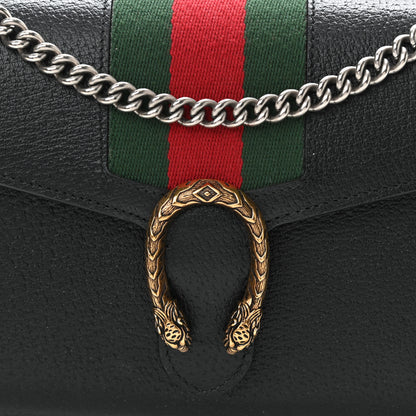 Gucci Calfskin Web Mini Dionysus Chain Wallet Black 8 of 11