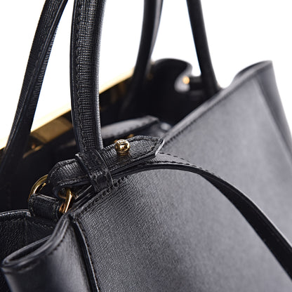 Fendi Vitello Elite Petite 2Jours Tote Black 10 of 13