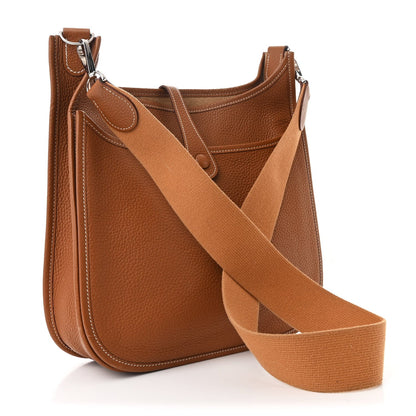 Hermes Taurillon Clemence Evelyne III PM Gold 10 of 14