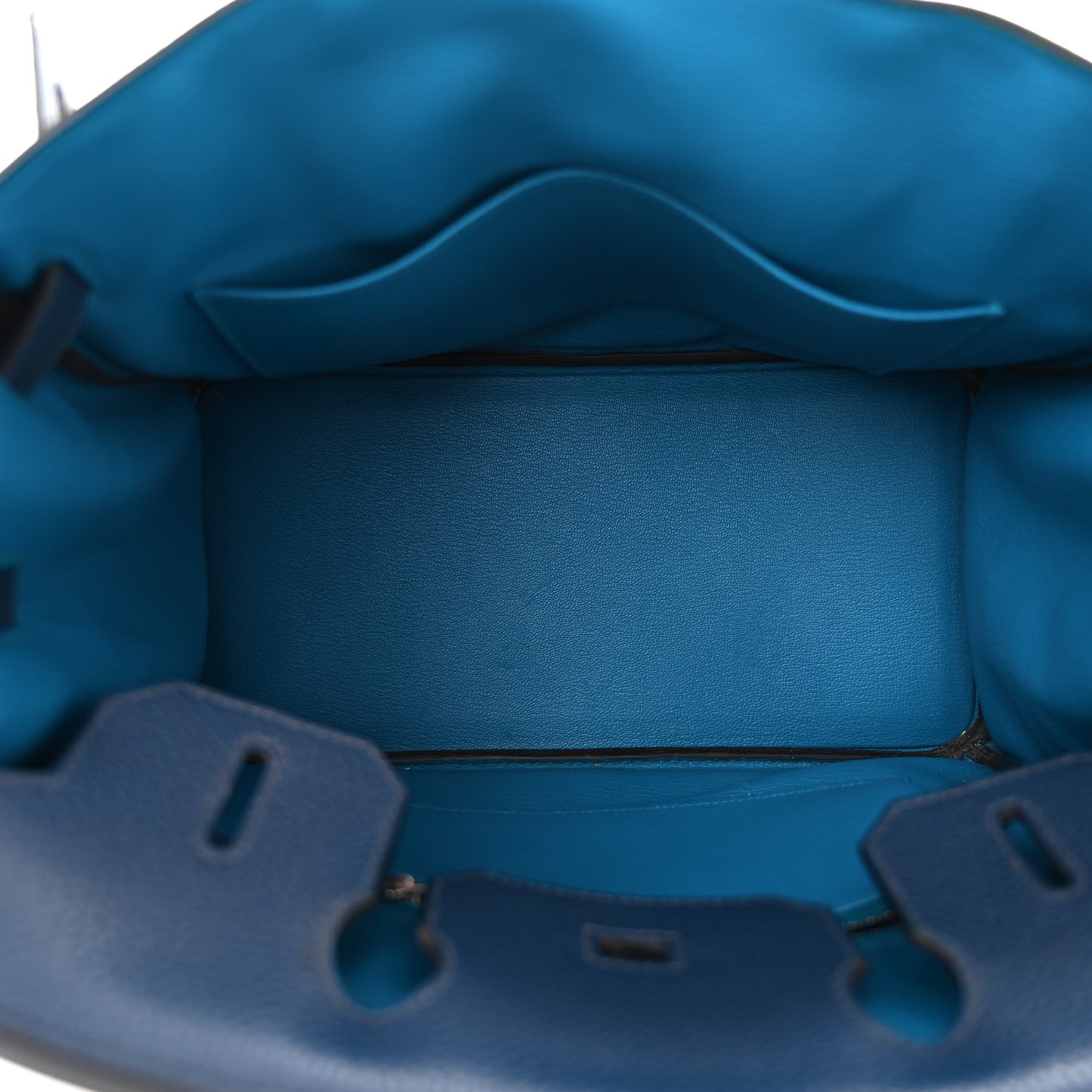 Taurillon Clemence Verso Birkin 30 Bleu De Prusse Bleu Izmir