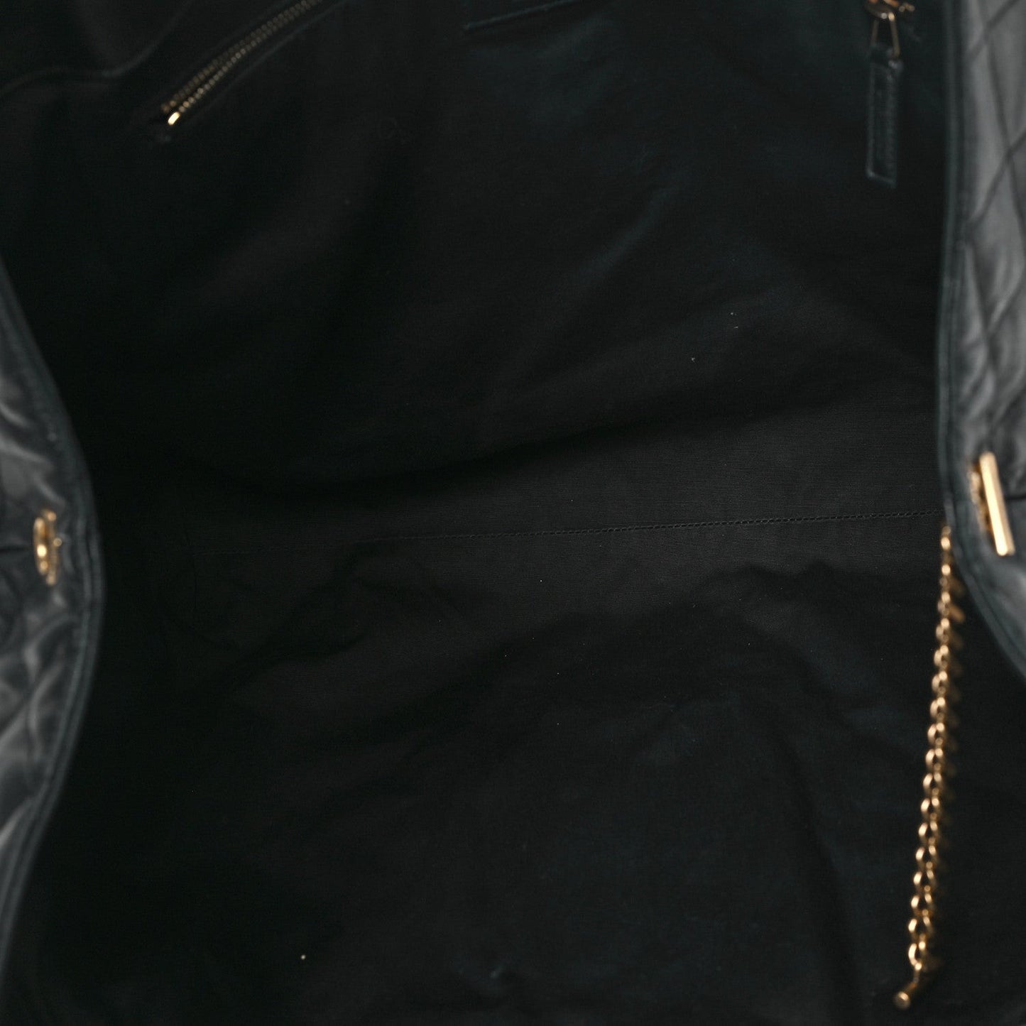 Lambskin Quilted Maxi Icare Shopping Tote Black