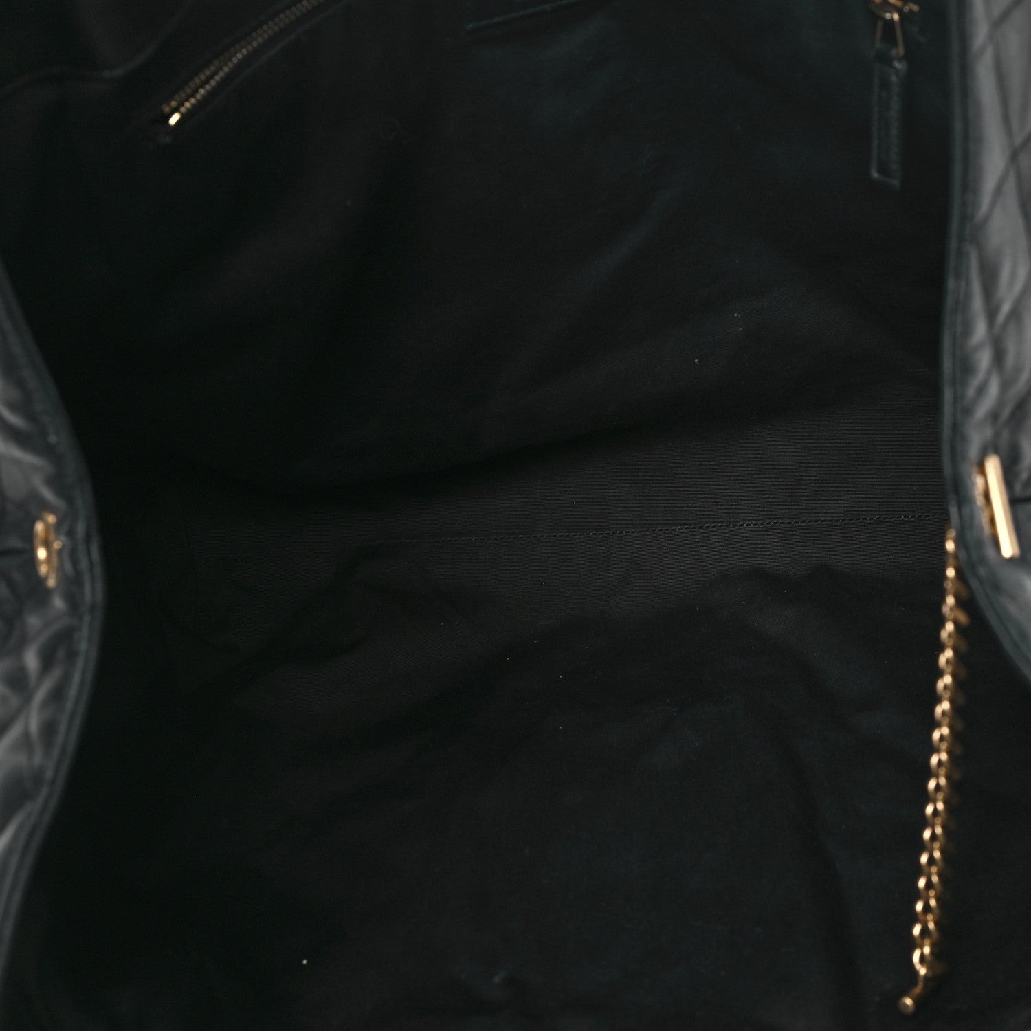 Saint Laurent Lambskin Quilted Maxi Icare Shopping Tote Black 6 of 7