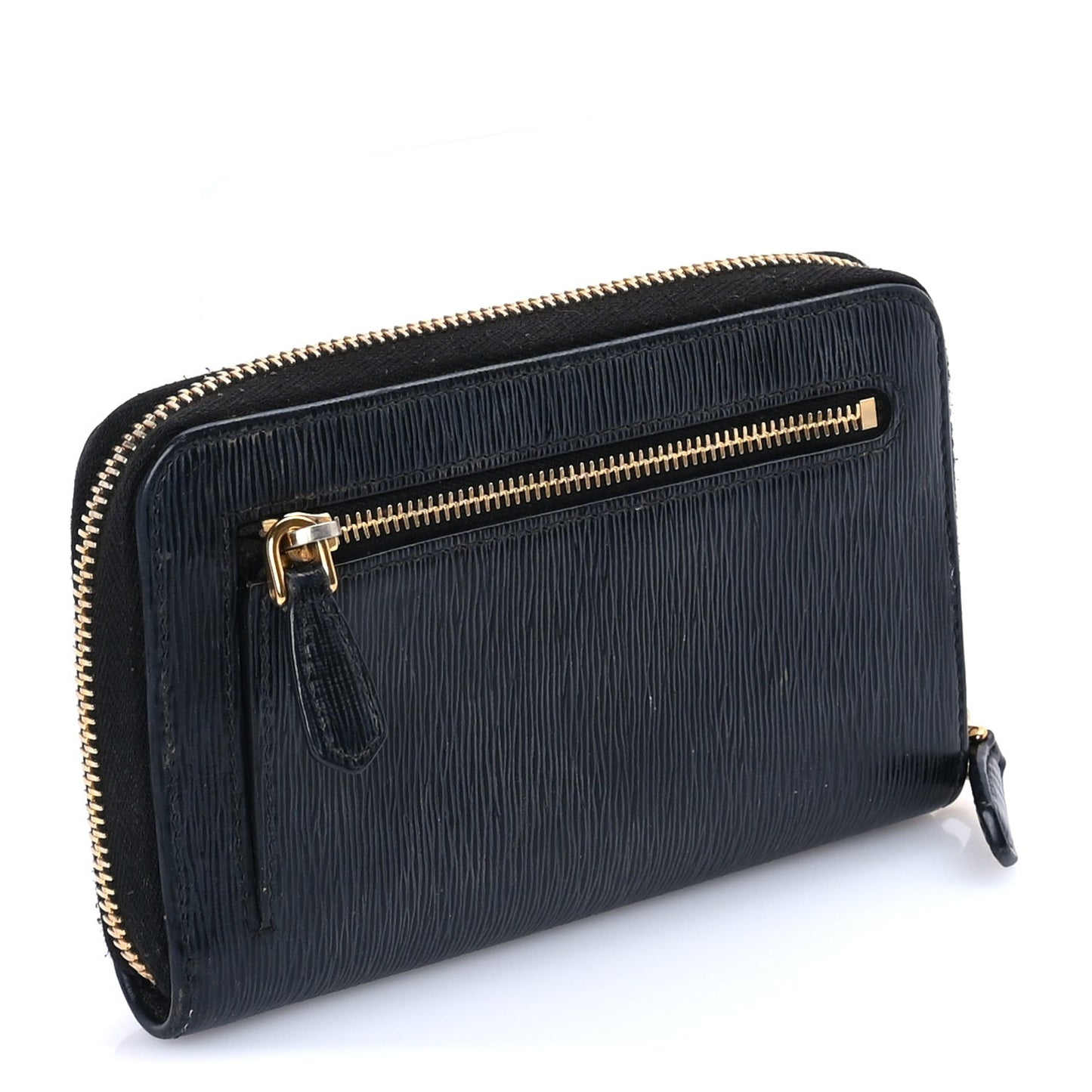 Move Triangle Compact Zip Wallet Black