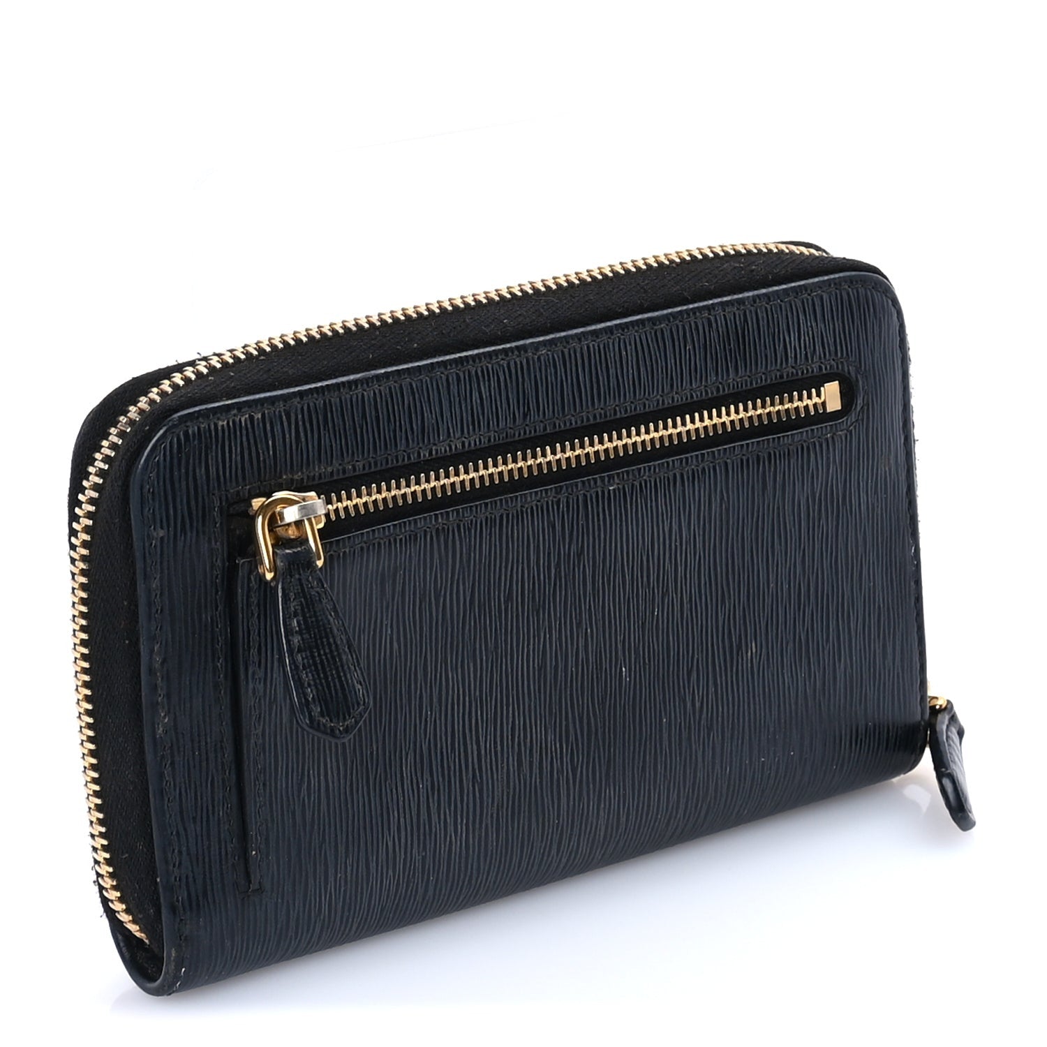 Prada Move Triangle Compact Zip Wallet Black 4 of 7
