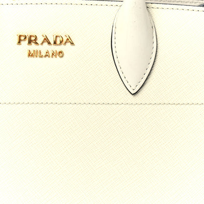 Prada Saffiano City Calf Bibliotheque Bag  White Begonia 6 of 8
