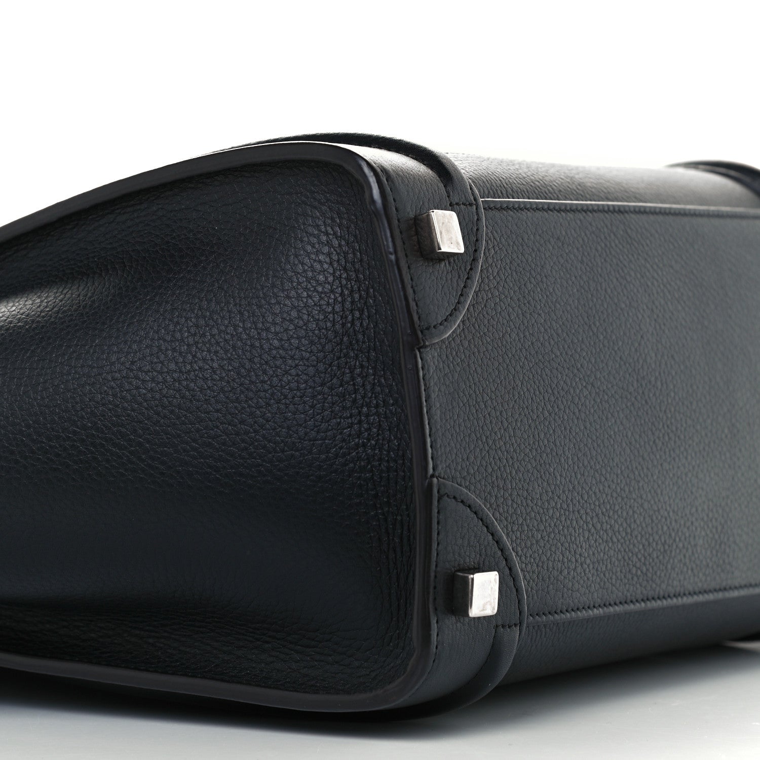 Celine Drummed Calfskin Micro Luggage Black 9 of 10