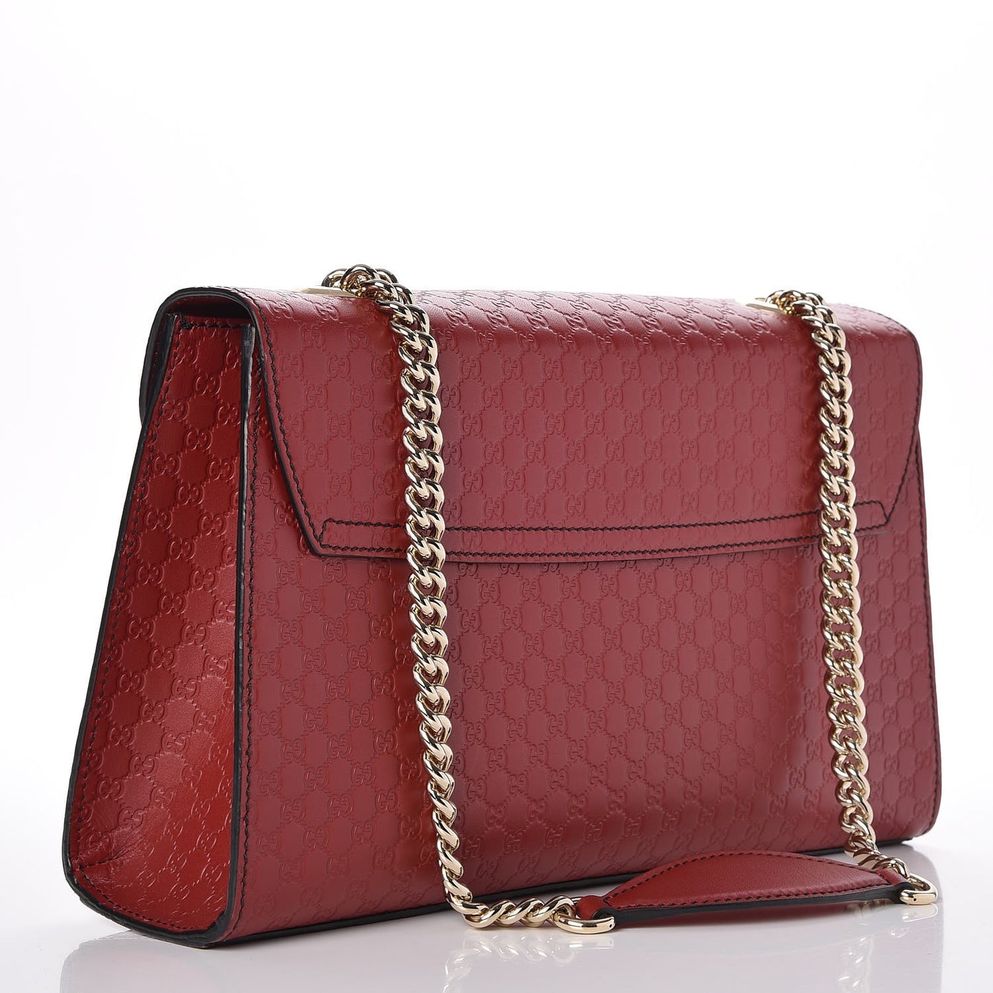 Microguccissima Medium Emily Chain Shoulder Bag Red