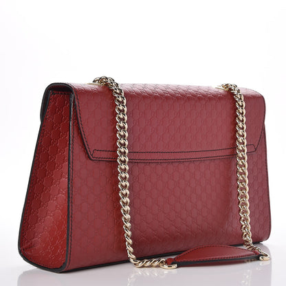 Gucci Microguccissima Medium Emily Chain Shoulder Bag Red 3 of 7
