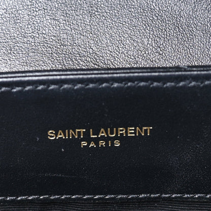 Saint Laurent Calfskin Y Quilted Monogram Small Loulou Chain Satchel  Black 5 of 7