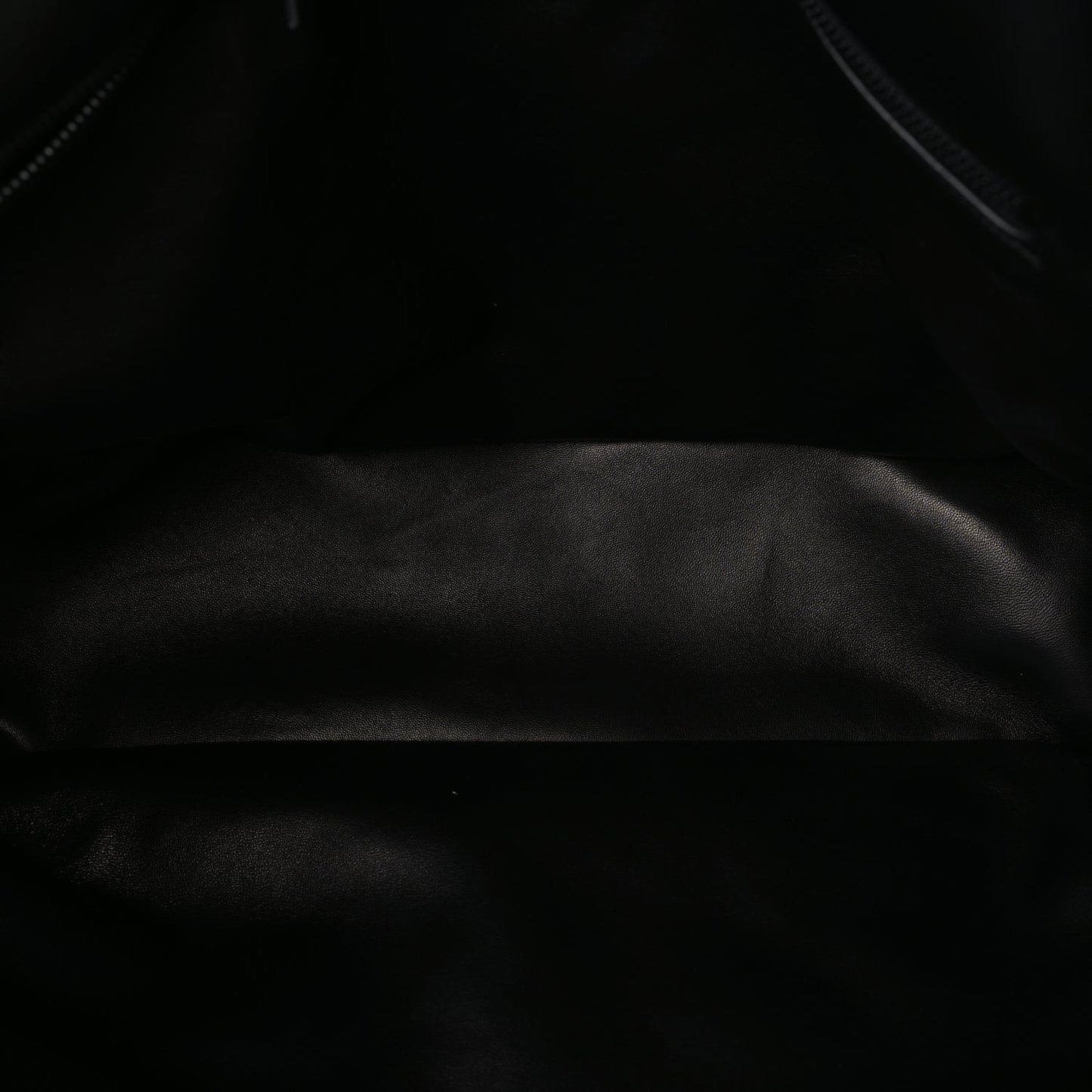 Lambskin Wide Puffer Tote  Black