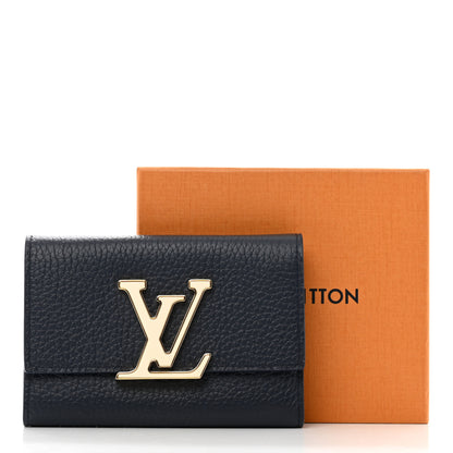 Louis Vuitton Taurillon Capucines Compact Maxi Wallet Navy 7 of 7