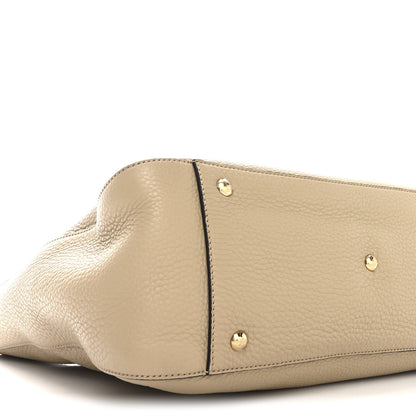 Fendi Cuoio Romano Selleria Medium FF Tote Miele Scuro 4 of 10