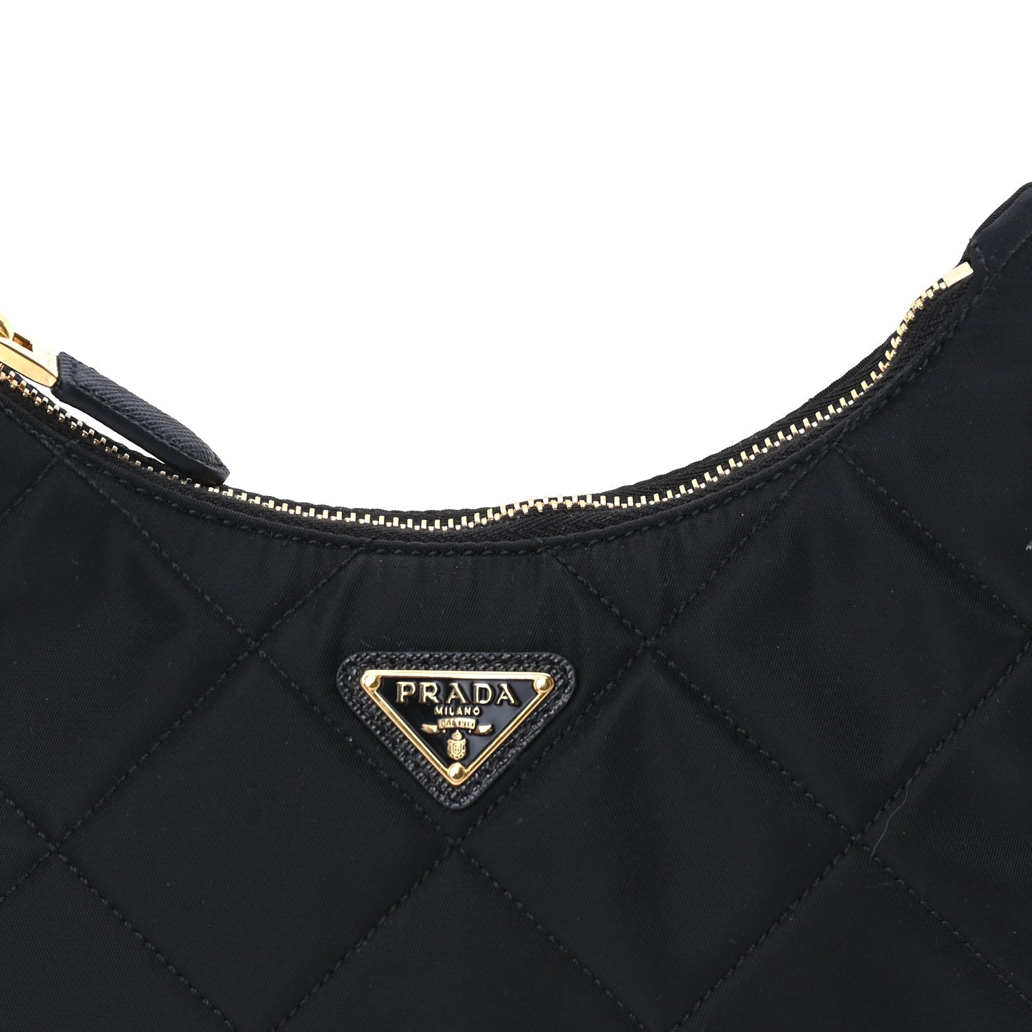 Prada Re-Nylon Saffiano Quilted Mini Re-Edition 2005 Bag Black 6 of 7