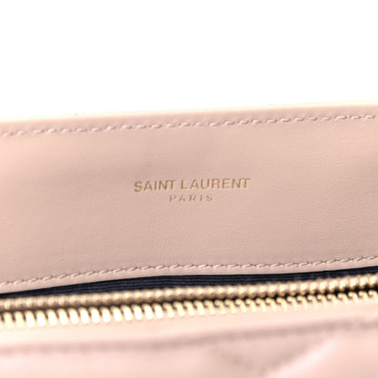 Saint Laurent Calfskin Y Quilted Monogram Medium Loulou Chain Satchel Dark Beige 5 of 6