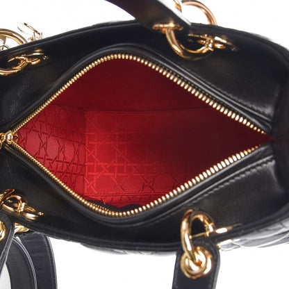 Christian Dior Lambskin Cannage Medium Lady Dior Black 5 of 8