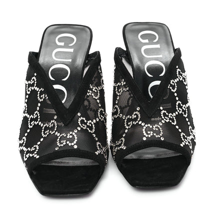 Gucci Tela Retino Kid Scamosciato Crystal GG Monogram Square G Black 3 of 7
