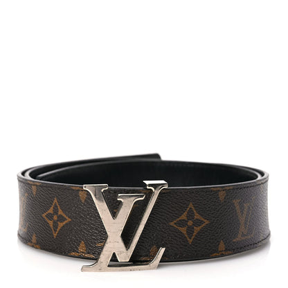 Louis Vuitton Calfskin Monogram 40mm LV Initiales Reversible Belt 95 38 Black 1 of 5