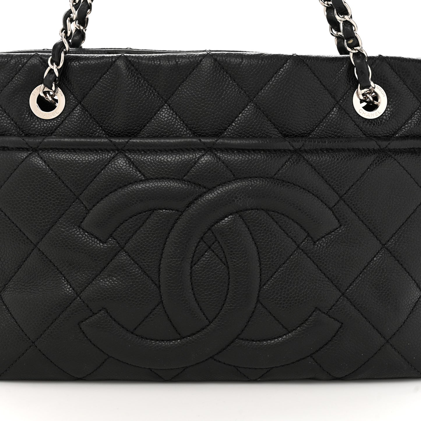 Caviar Quilted CC Timeless Soft Tote Black