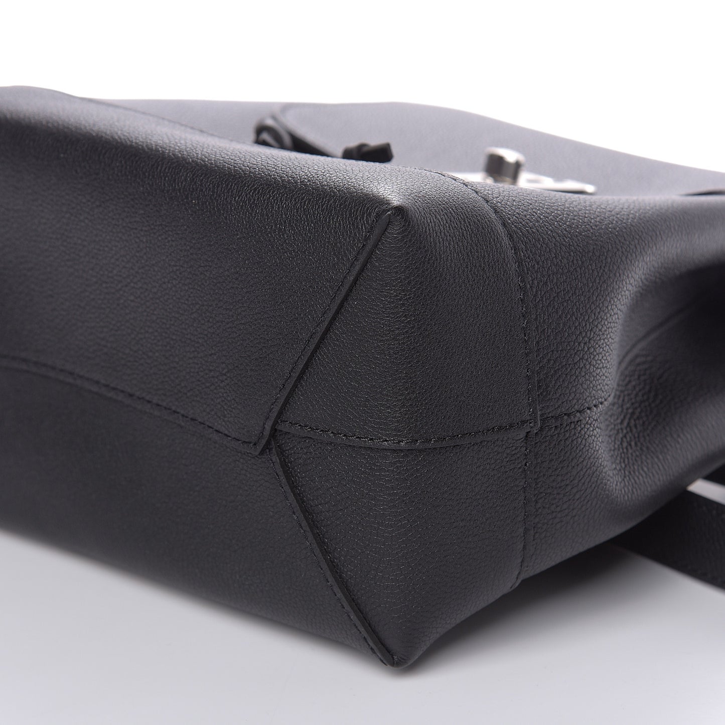 Calfskin Lockme Backpack Black