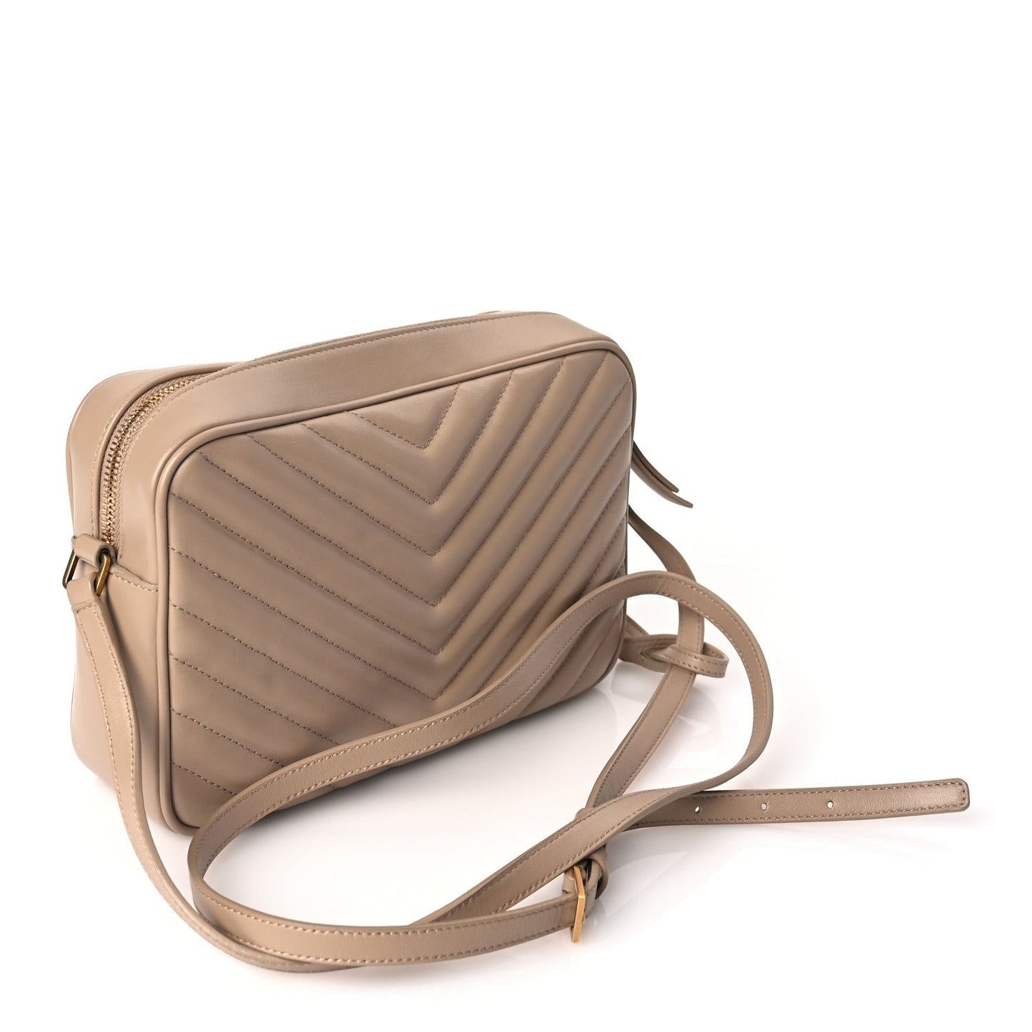 Calfskin Matelasse Monogram Lou Camera Bag Dark Beige
