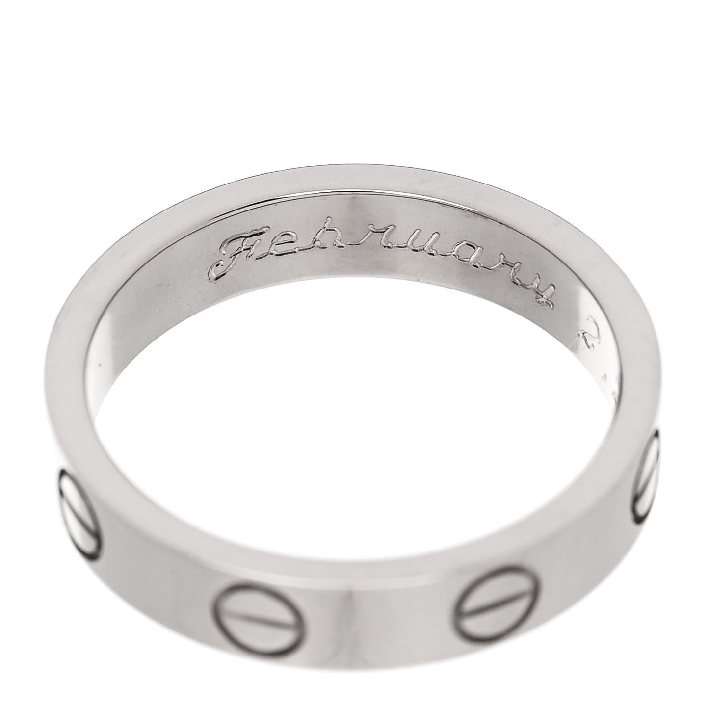 18K White Gold 3.6mm LOVE Ring 48 4.5