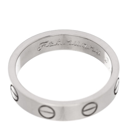 Cartier 18K White Gold 3.6mm LOVE Ring 48 4.5 5 of 7