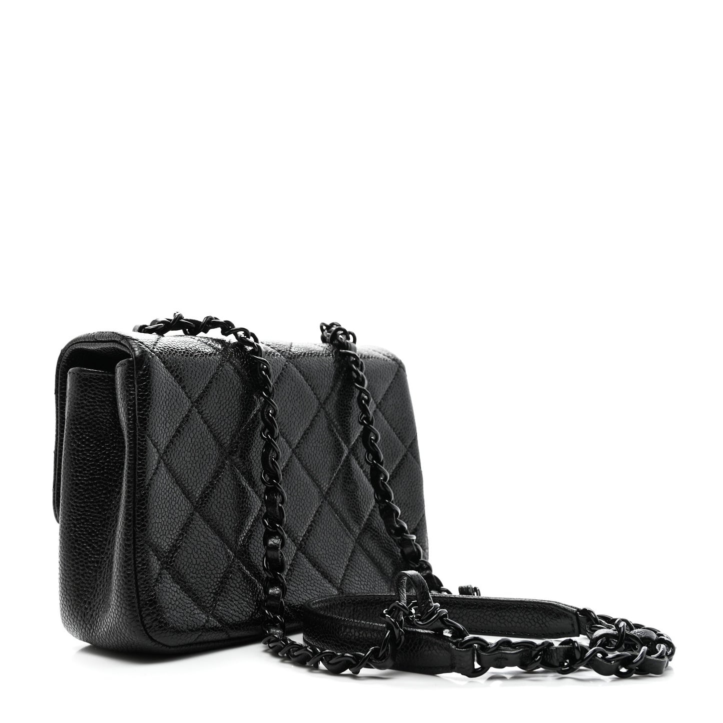 Caviar Quilted Incognito Mini Square Flap Black