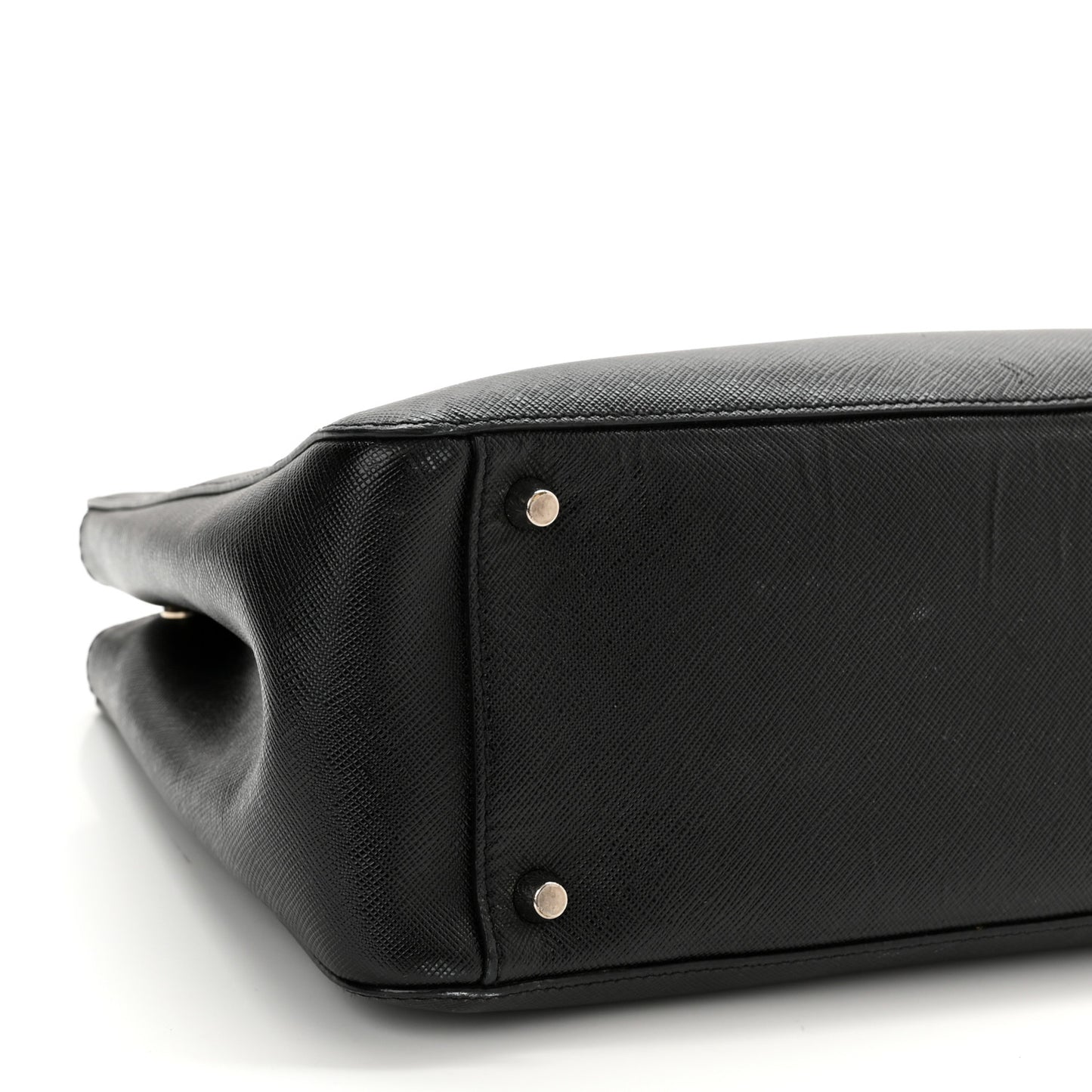 Saffiano Small Galleria Double Zip Tote Black