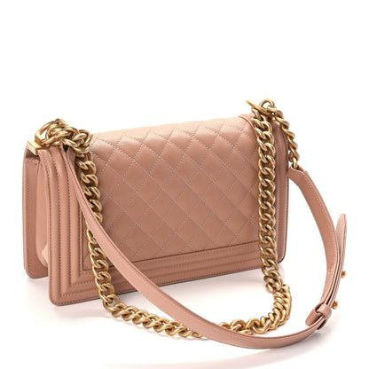 Chanel Caviar Quilted Medium Boy Flap Beige 2 of 10