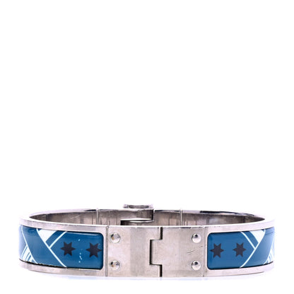 Hermes Enamel Printed Narrow Hinged Bracelet S 2 of 4