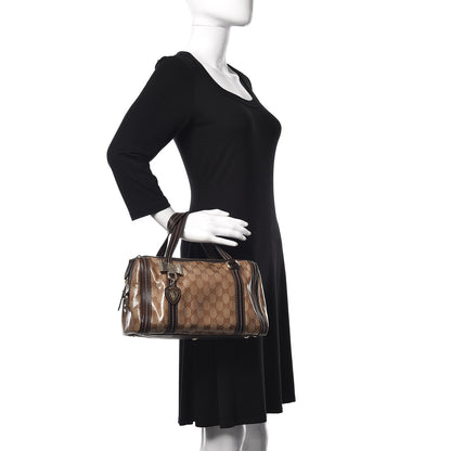 Gucci Crystal Monogram Duchessa Boston Bag Brown 2 of 10