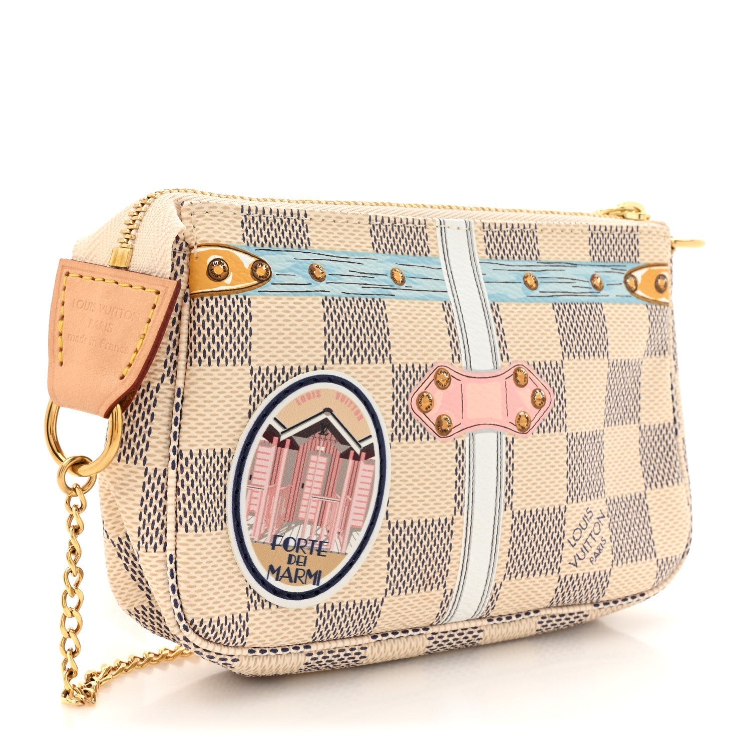 Louis Vuitton Damier Azur Summer Trunks Forte Dei Marmi Mini Pochette Accessories 3 of 7