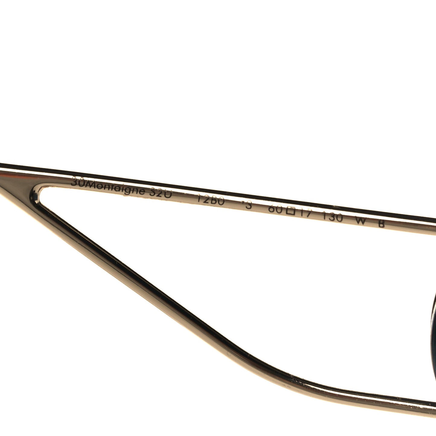 Rectangular 30 Montaigne 1 Sunglasses Black Gold