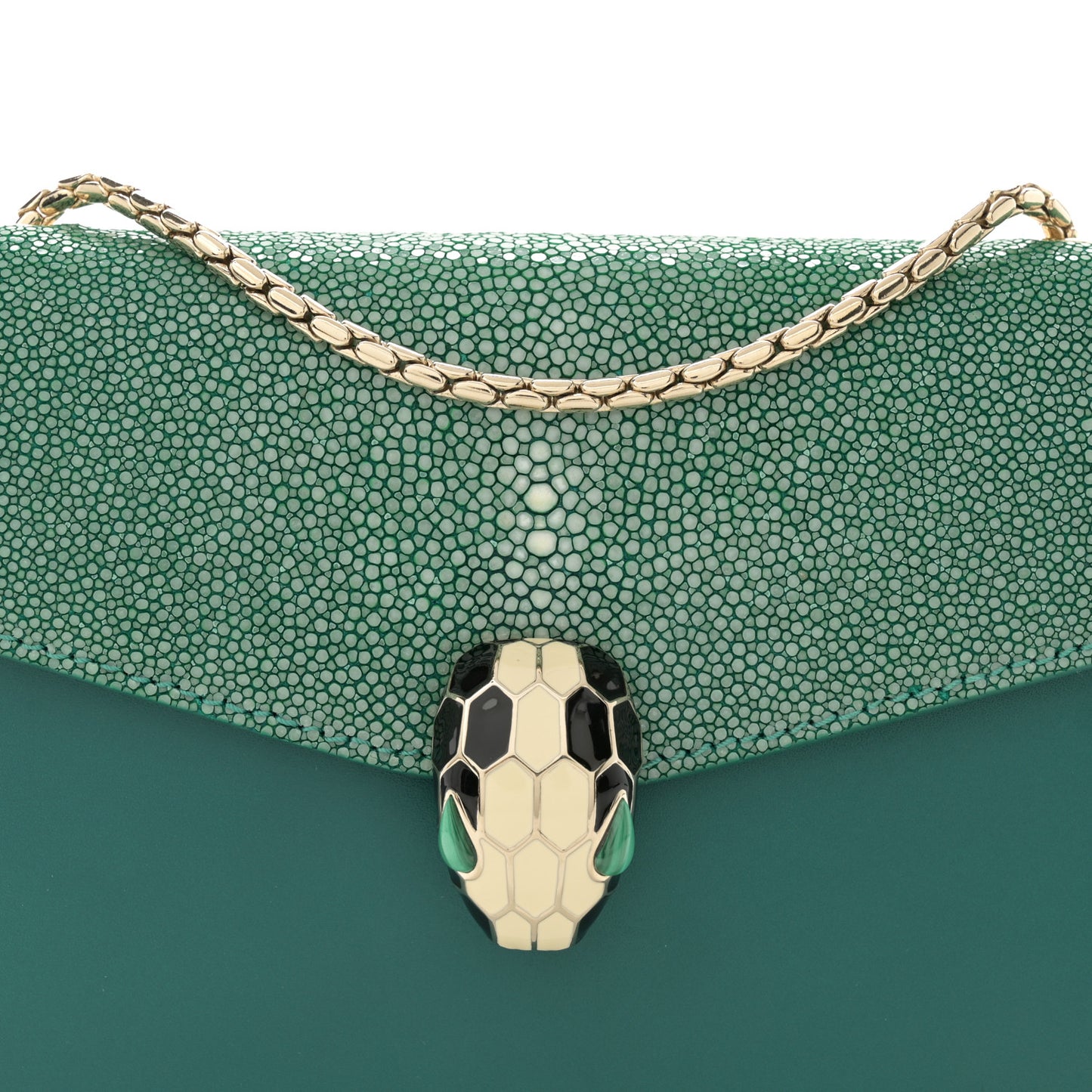 Galuchat Calfskin Serpenti Forever Crossbody Bag Blue