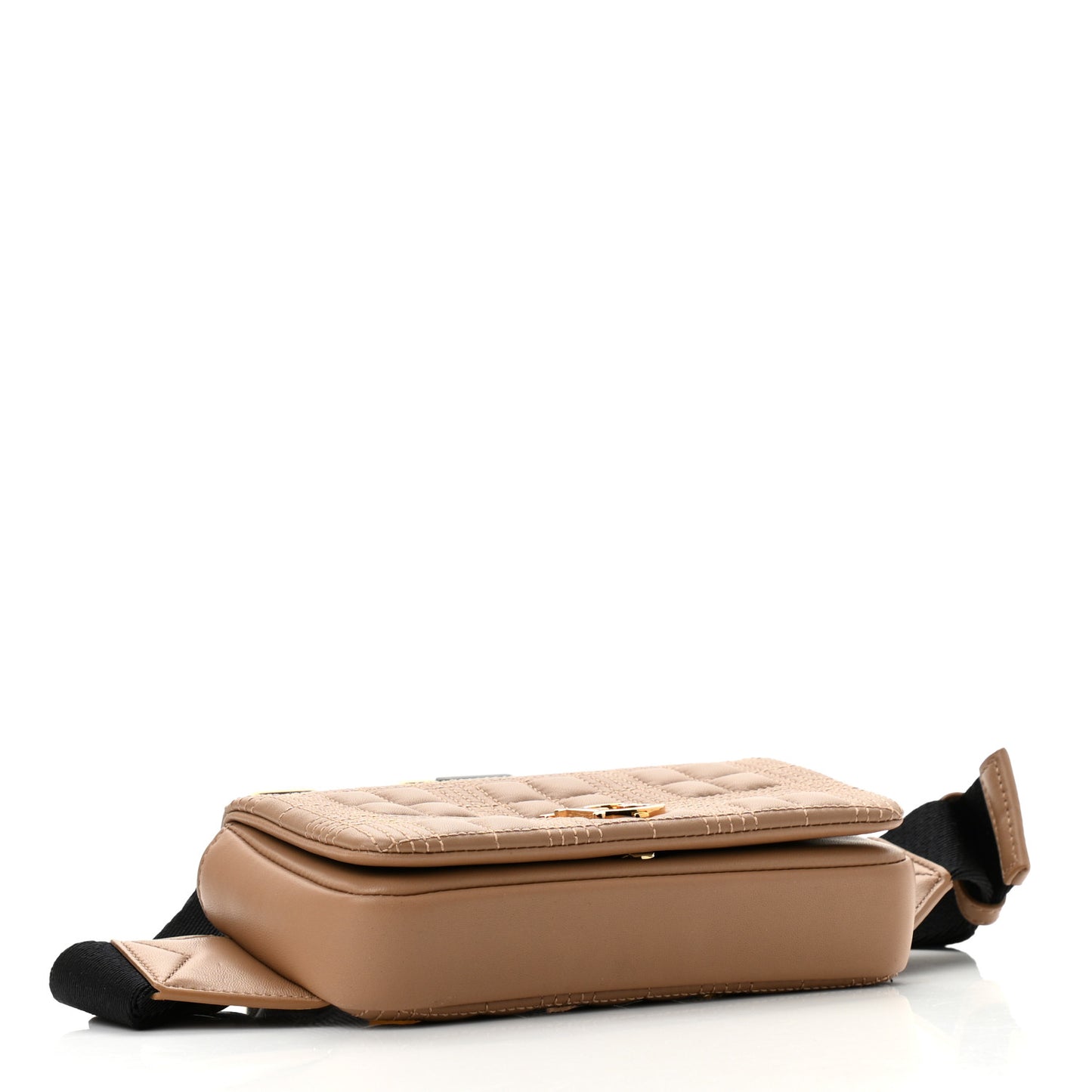 Lambskin Quilted Lola Belt Bag Camel
