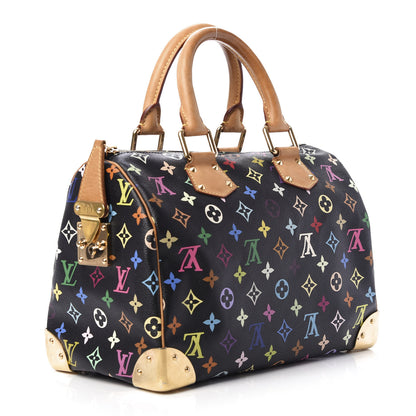 Louis Vuitton Monogram Multicolor Speedy 30 Black 3 of 10