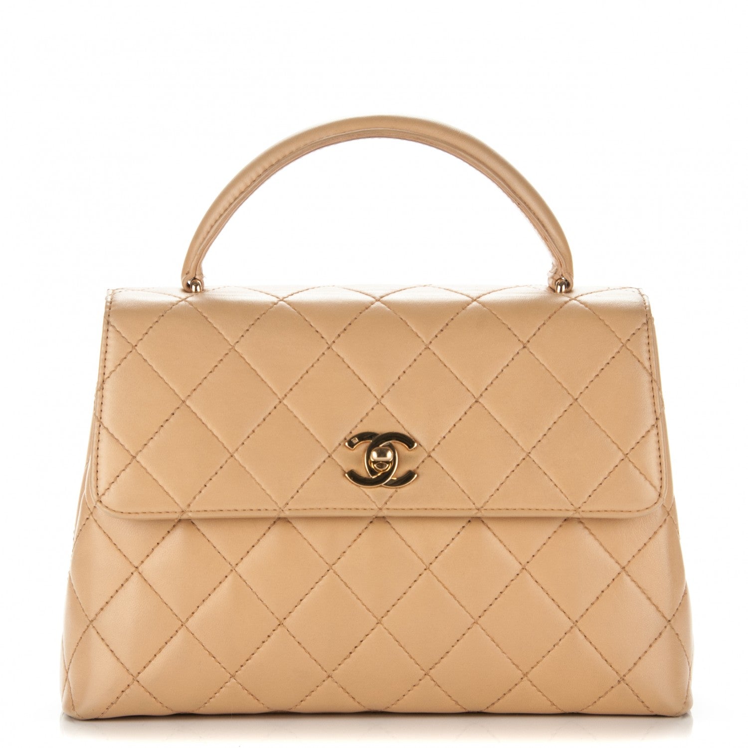 Chanel Lambskin Quilted Medium Kelly Flap Bag Beige 1 of 9