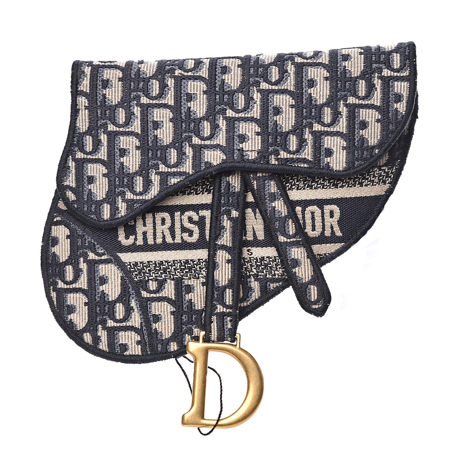 Christian Dior Oblique Saddle Pouch Blue 1 of 11